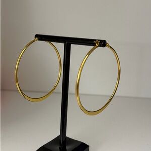 925 Sterling Silver Gold Hoop Earrings